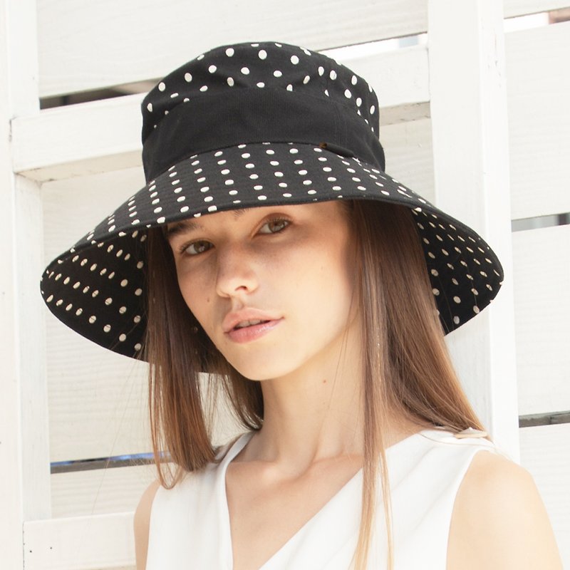 ATIPA Madame Derby Dots Hat (Sun UV Protection) - Hats & Caps - Other Materials 