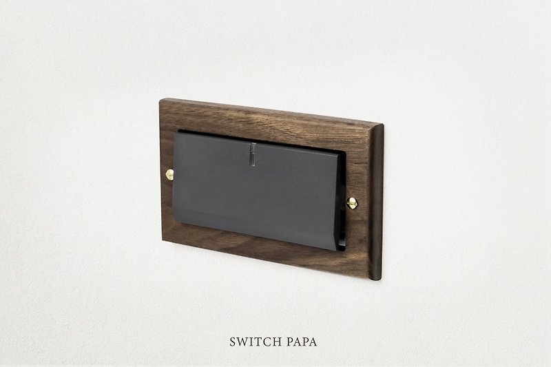 Switch pull switchpapa industrial style Nordic style without seal style Glatima fluorescent 1 open - โคมไฟ - ไม้ สีนำ้ตาล