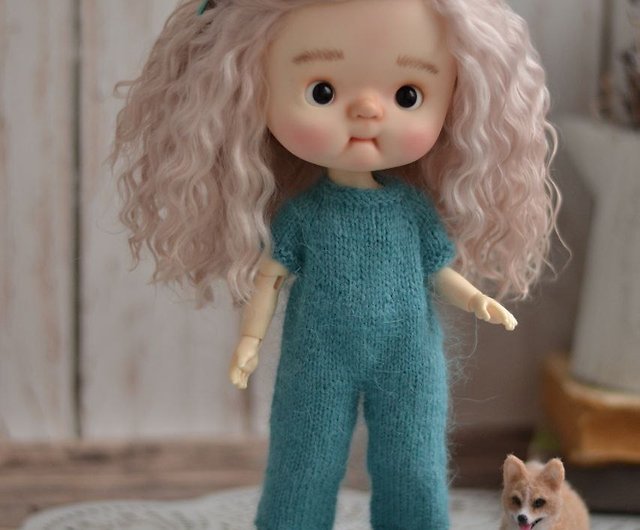 Qbaby人形用ウィッグ+ニットジャンプスーツ - ショップ Texdolls ヘア 