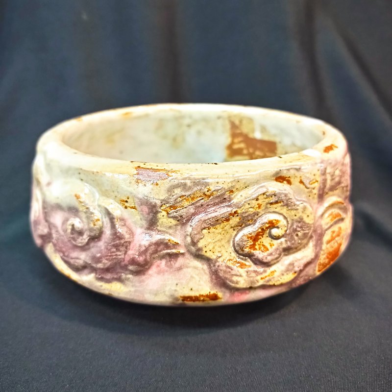 Ceramic water cube tea set flower utensil tea bowl - Teapots & Teacups - Pottery Multicolor