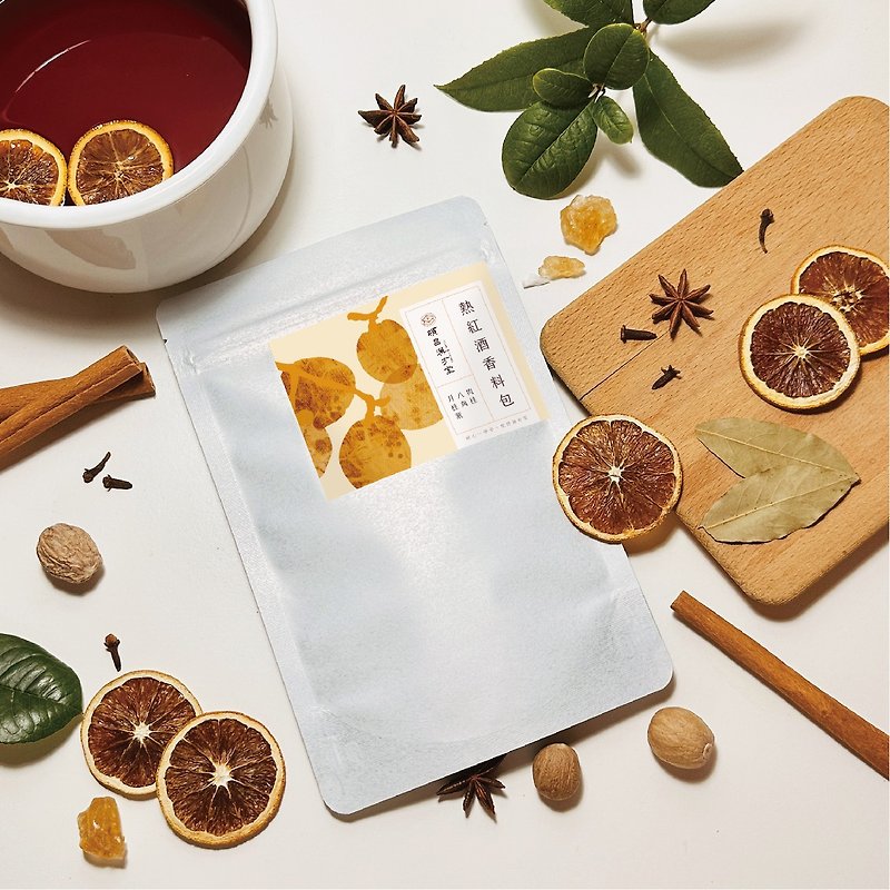 Mulled Wine Spice Pack Cinnamon Star Anise Clove Bay Leaf Mulled Wine Party - Sauces & Condiments - Fresh Ingredients White