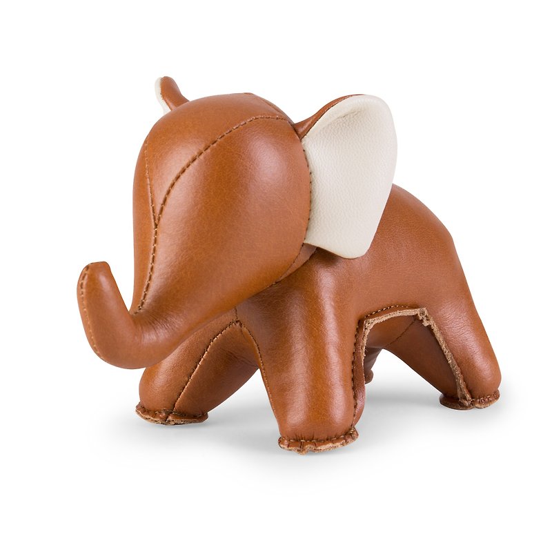 Zuny - Elephant Abby 大象造型動物 書擋 - 裝飾/擺設  - 人造皮革 多色