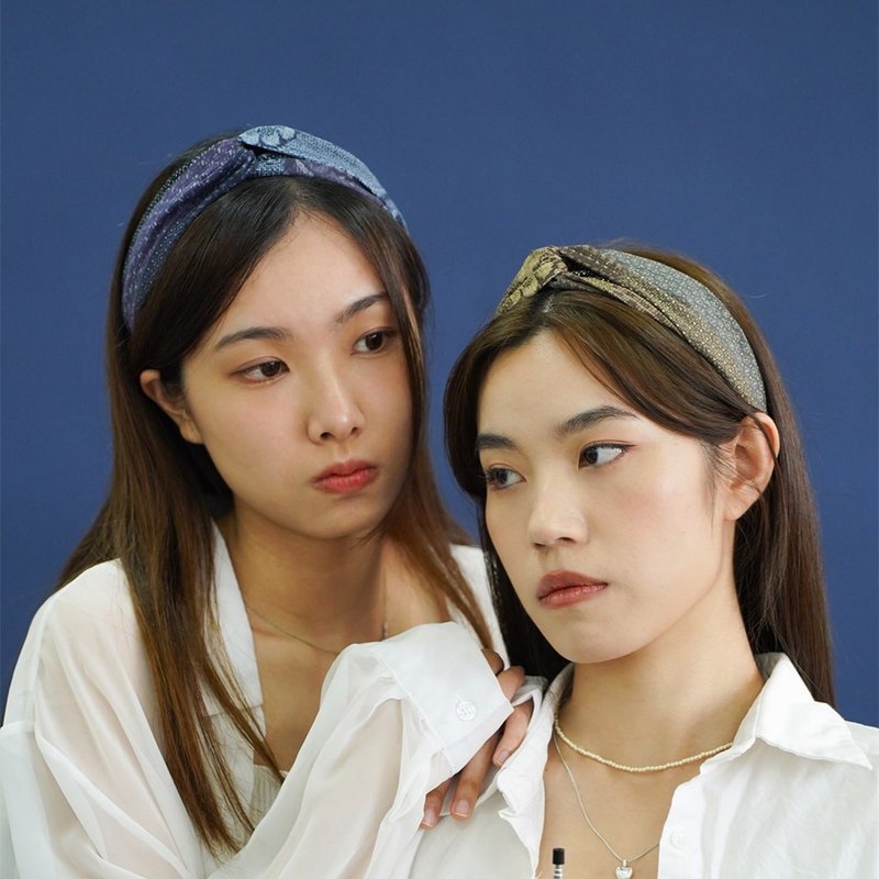 手工髮帶 / 不羈叛逆 / 京都限定 / 牛仔拼布  / 女裝 - 髮夾/髮圈 - 棉．麻 多色