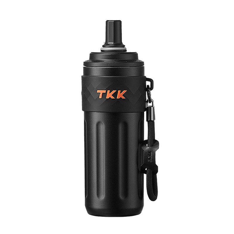 [TKK] Rhythm Straw Cup 316 Stainless Steel x Ceramic Spray Insulated Sports Bottle 500ML Yelan Black - Pitchers - Stainless Steel Black