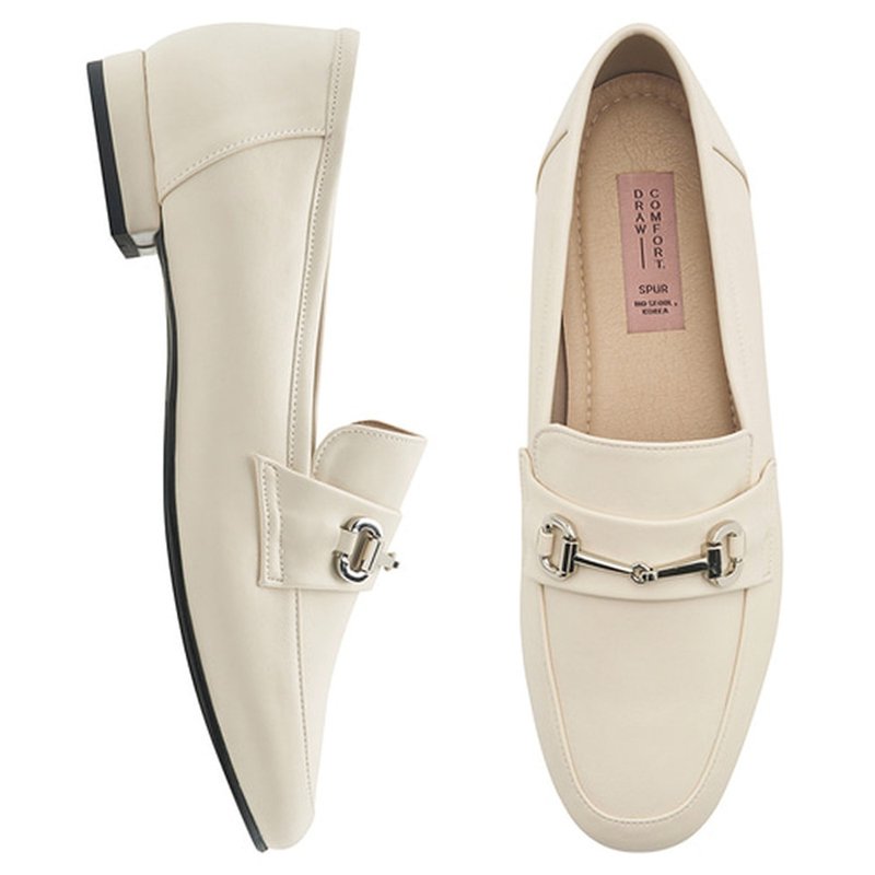 PRE-ORDER SPUR 馬啼扣樂福鞋 RS5575 IVORY - 其他女皮鞋 - 其他材質 