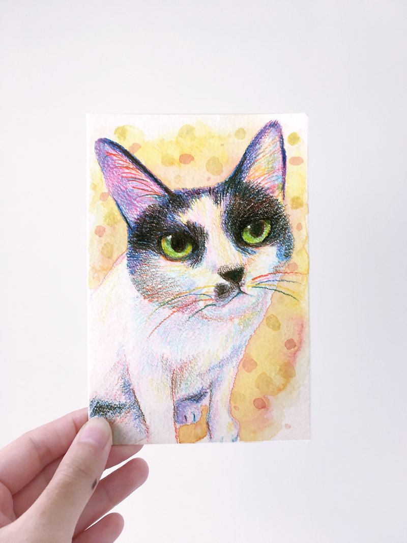 Customized portrait painting of pet cats and dogs - Other - Paper Multicolor