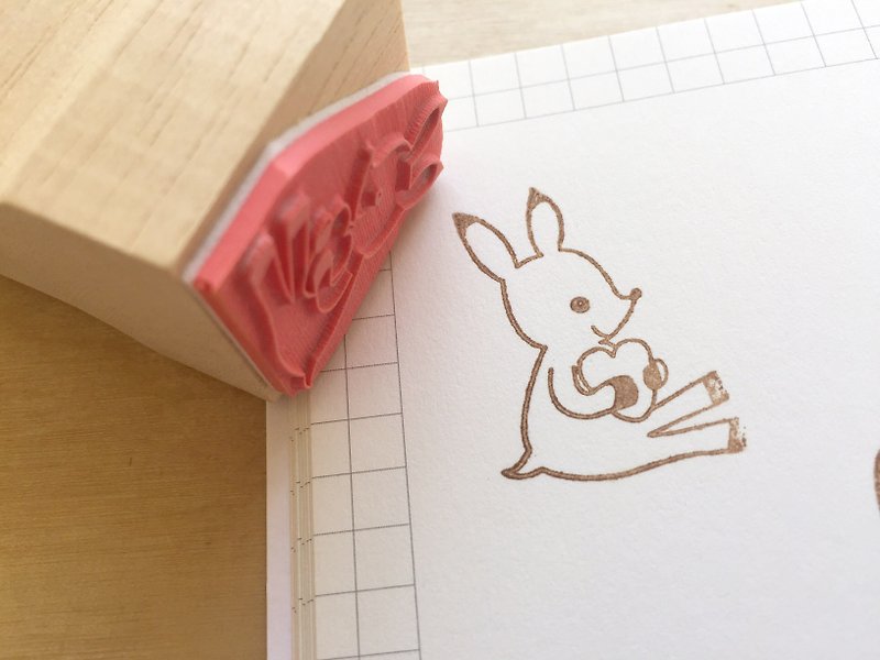 Zoe's Forest Love Deer Seal Rubber Stamp - Stamps & Stamp Pads - Wood 