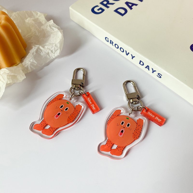 Acrylic Charm | Nice Day - Little Monster Orange - Charms - Acrylic Orange