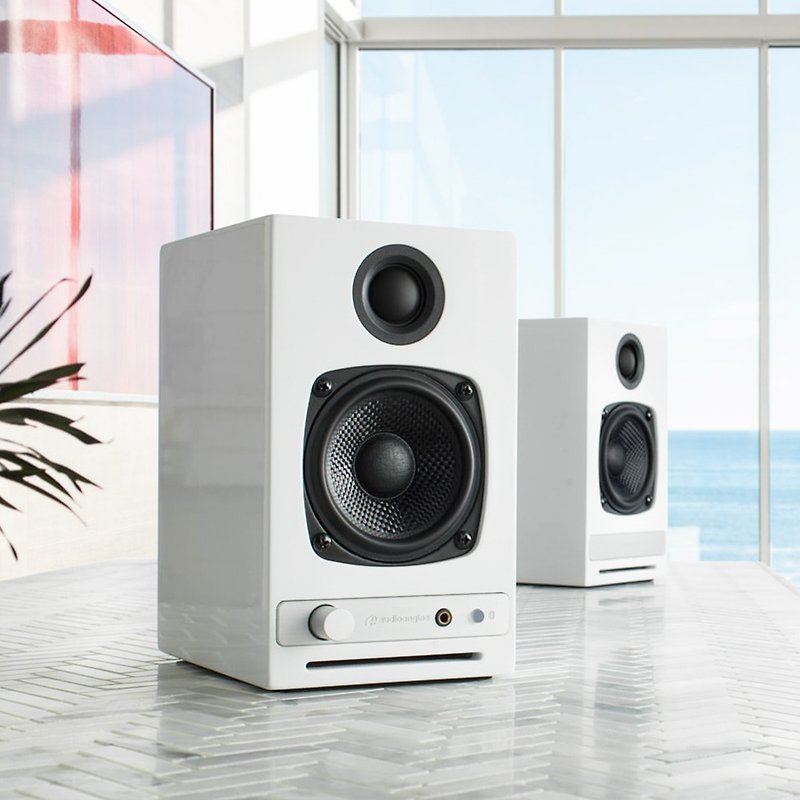 Audioengine HD3 wireless Active Stereo Bluetooth Bookshelf Speaker - White - Speakers - Other Metals White