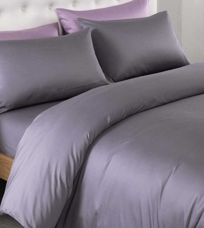 (SP051) Sicili 1200-needle solid color long-staple cotton series - Bedding - Cotton & Hemp Purple