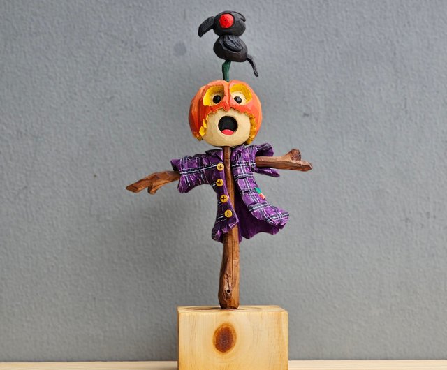 カラス友の人形（木彫り） - ショップ carvingforyou 人形・フィギュア