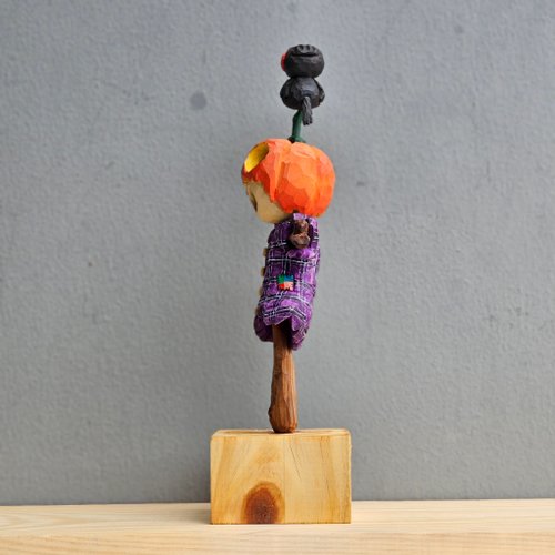 カラス友の人形（木彫り） - ショップ carvingforyou 人形・フィギュア