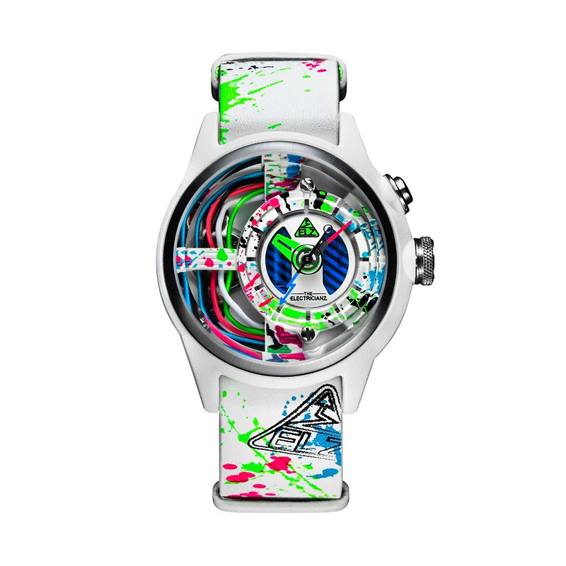 ELZ-發電機 - 男裝錶/中性錶 - 不鏽鋼 白色