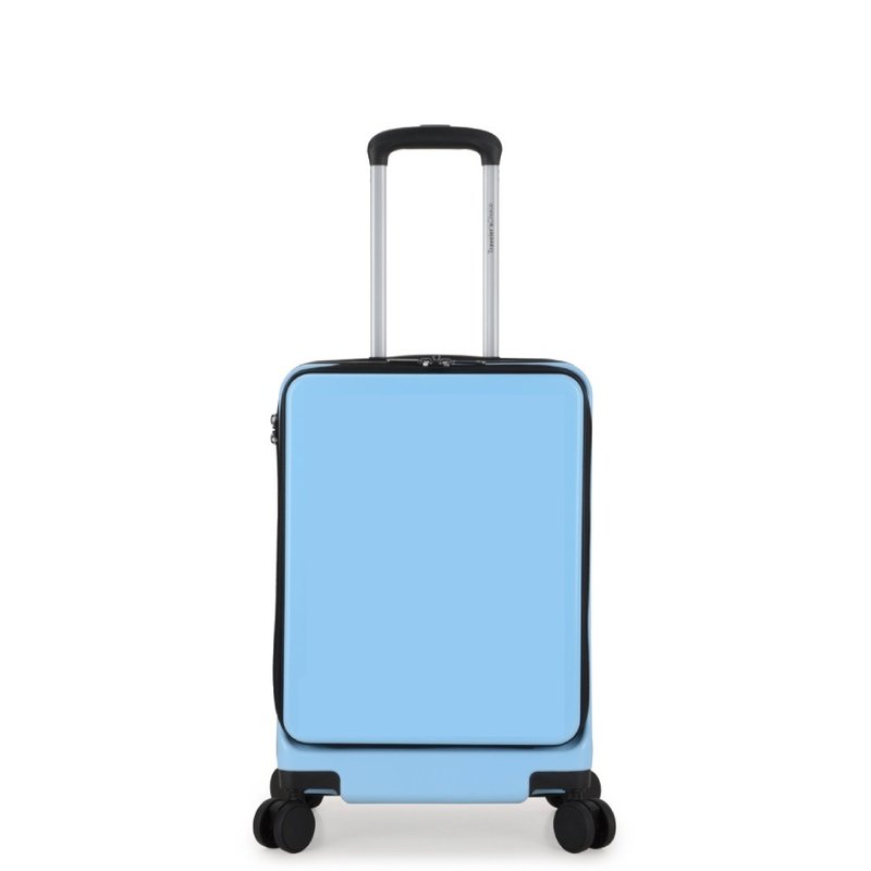 Traveler's Choice 21-Inch Front-Opening Zip Luggage - Mirror Blue - กระเป๋าเดินทาง/ผ้าคลุม - พลาสติก สีน้ำเงิน