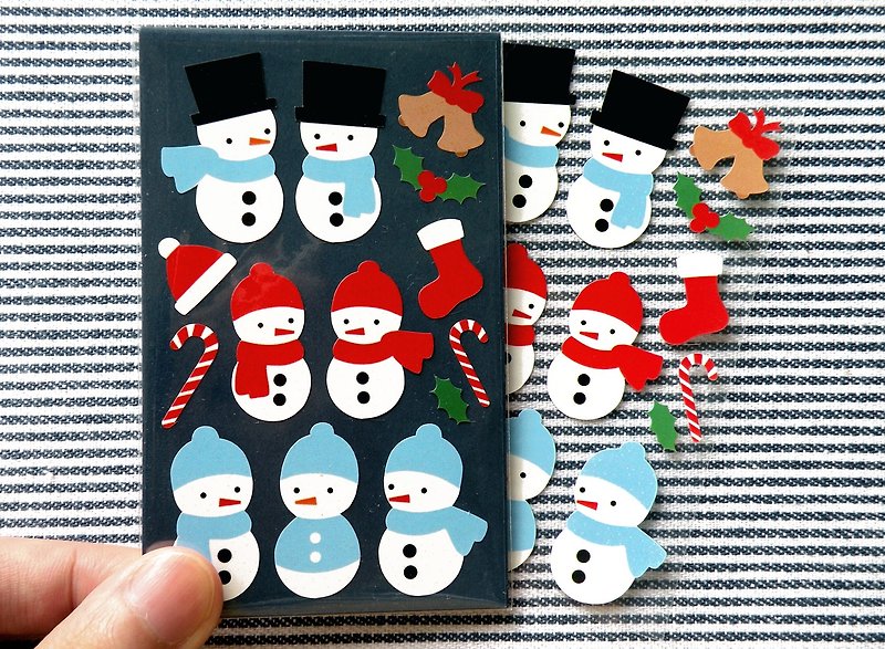 Snowman Stickers - Stickers - Waterproof Material White