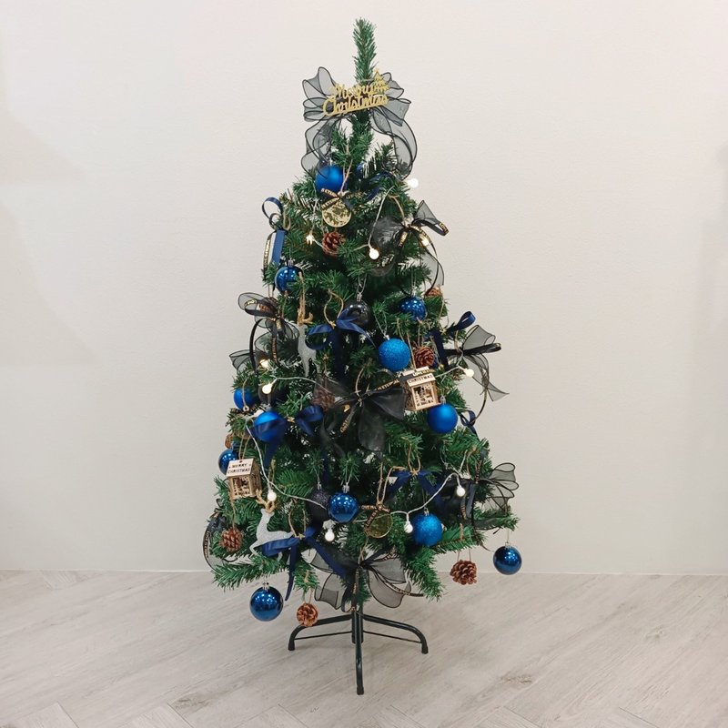 Green plant type ground Christmas tree - starry sky black/height 120, 150CM/need to assemble by yourself/Christmas - ช่อดอกไม้แห้ง - พืช/ดอกไม้ สีดำ