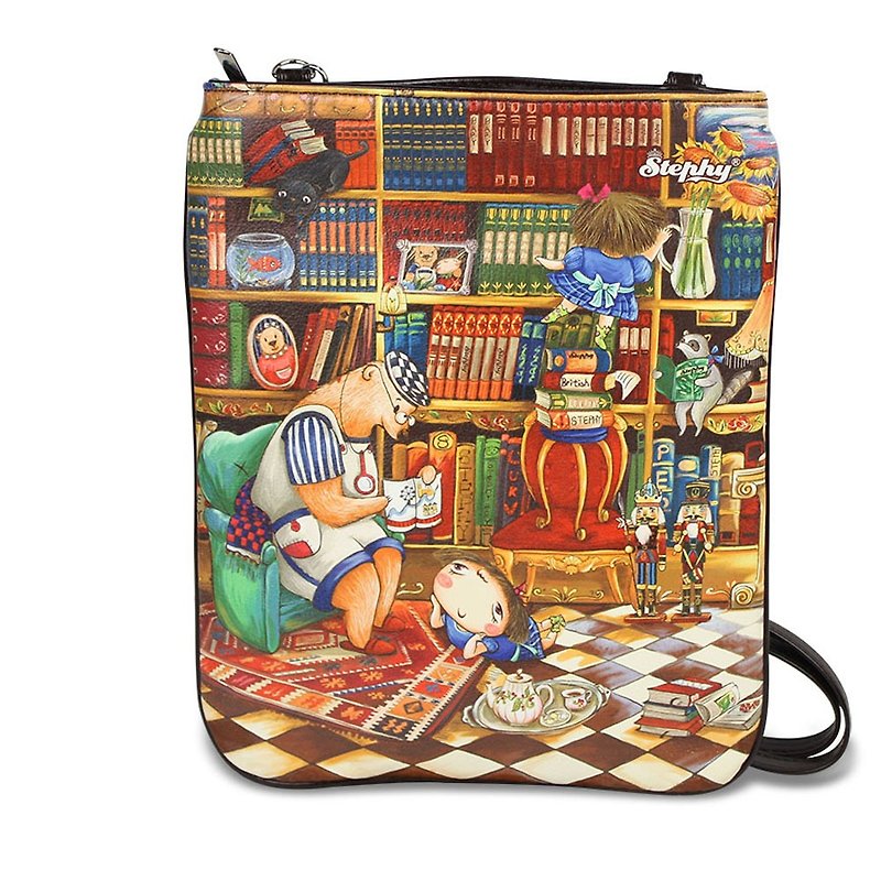 stephy Bookcase Time Series Tablet Bag iPad Bag / Crossbody Bag / Multilayer Clip Bag / Multipurpose Bag - เคสแท็บเล็ต - วัสดุอีโค 