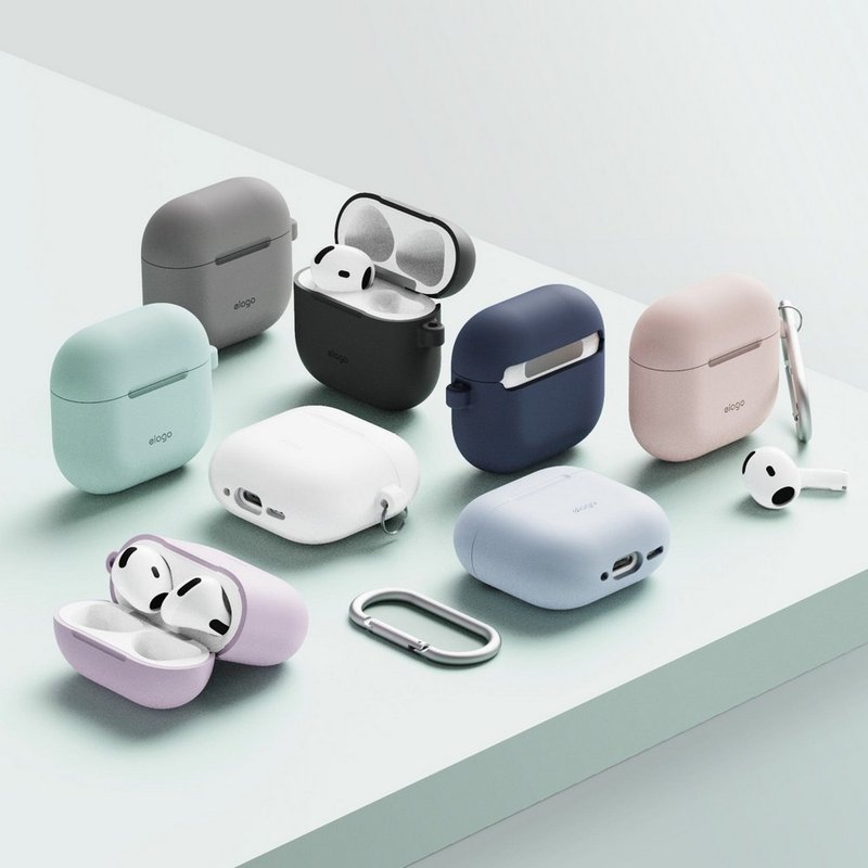 AirPods 4 抗震矽膠耳機殼 (附扣環) - AirPods/耳機保護套 - 矽膠 多色