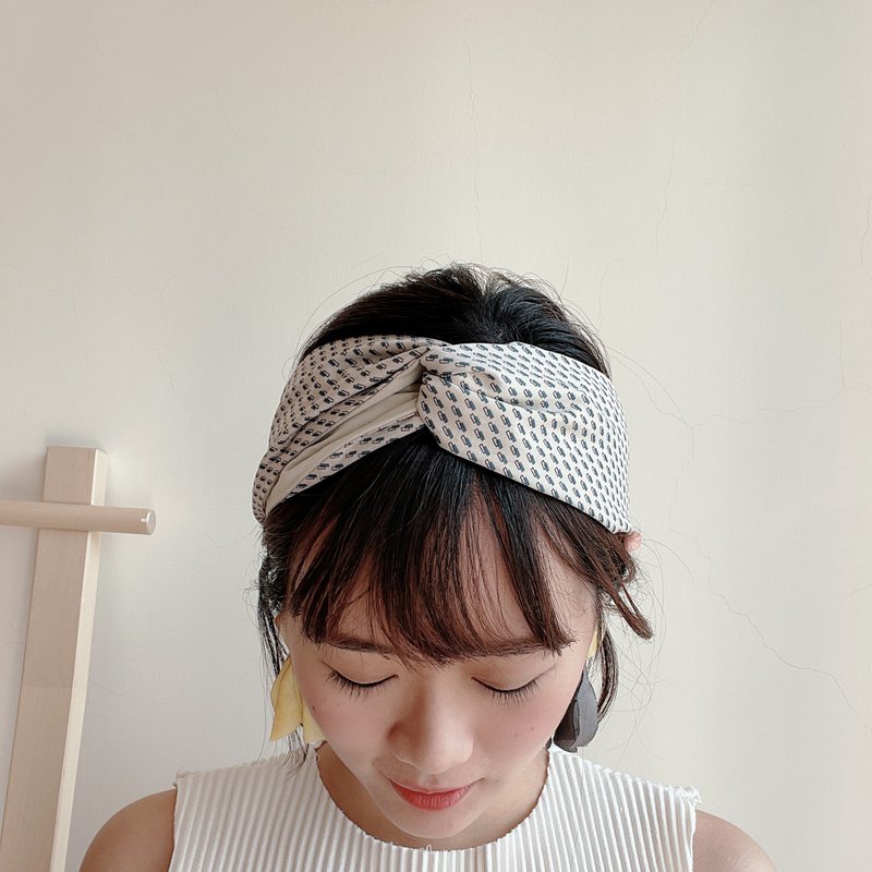 Paris night Elastic hairband - Hair Accessories - Cotton & Hemp Khaki