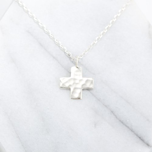 Angel & Me 珠寶銀飾 手工 鍛敲 祝福 十字架 (大) Cross s925 純銀 生日 情人節 禮物