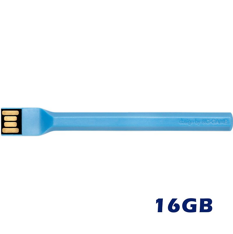 BIG-GAME PEN 16GB USB 記憶棒 隨身碟 (粉藍色) - USB 隨身碟 - 塑膠 藍色
