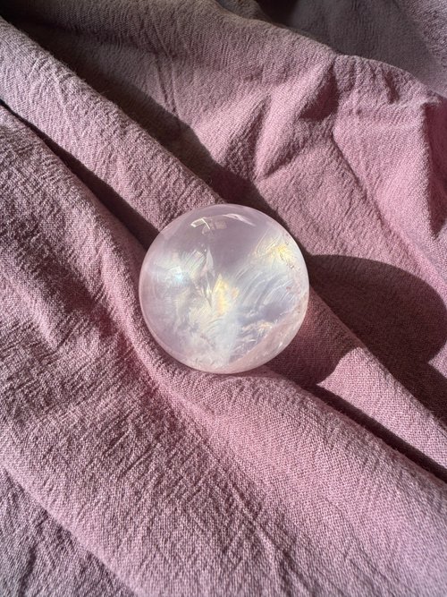 レインボーローズクォーツスフィア / ローズアゼツライトスフィア Rose