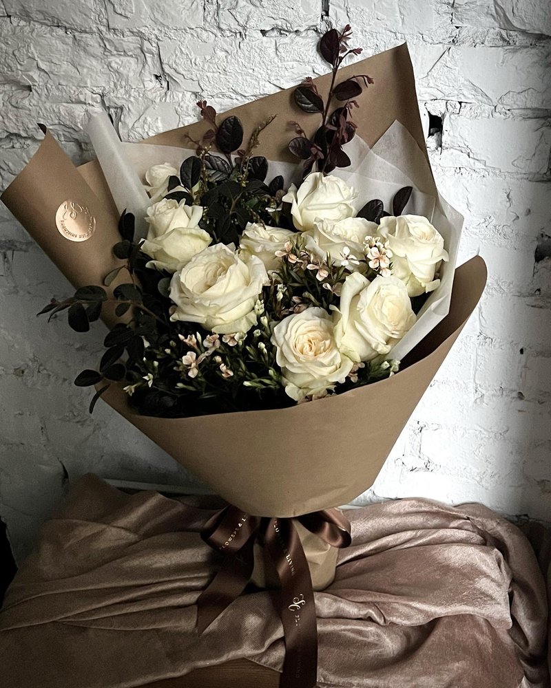 SCgift's only firmly imported fresh bouquet of white roses - Dried Flowers & Bouquets - Plants & Flowers White