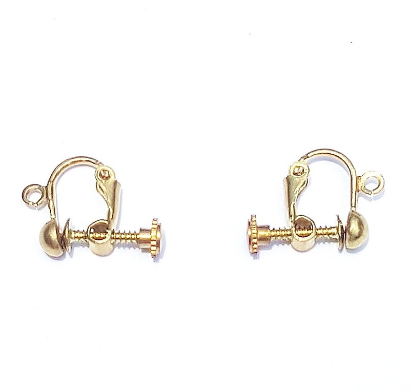 Painless brass ear clips plus purchase area <applicable to the museum's ordering products plus purchase> - อื่นๆ - ทองแดงทองเหลือง สีเหลือง