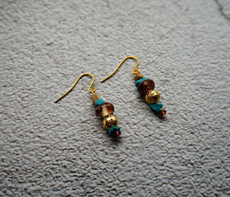 Handmade Earrings - Earrings & Clip-ons - Colored Glass Blue