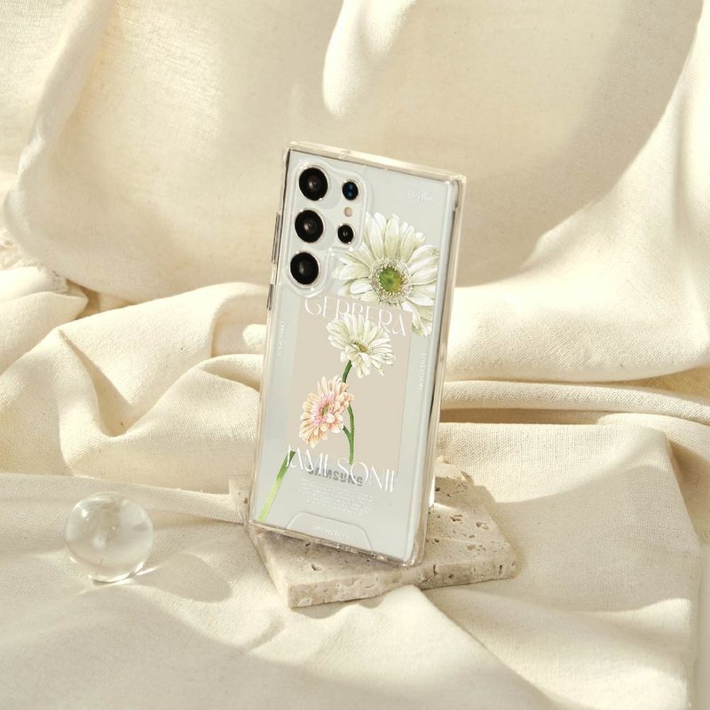 Gerbera Daisy Floral Pattern Drop-Proof Clear Case for SAMSUNG - เคส/ซองมือถือ - พลาสติก หลากหลายสี