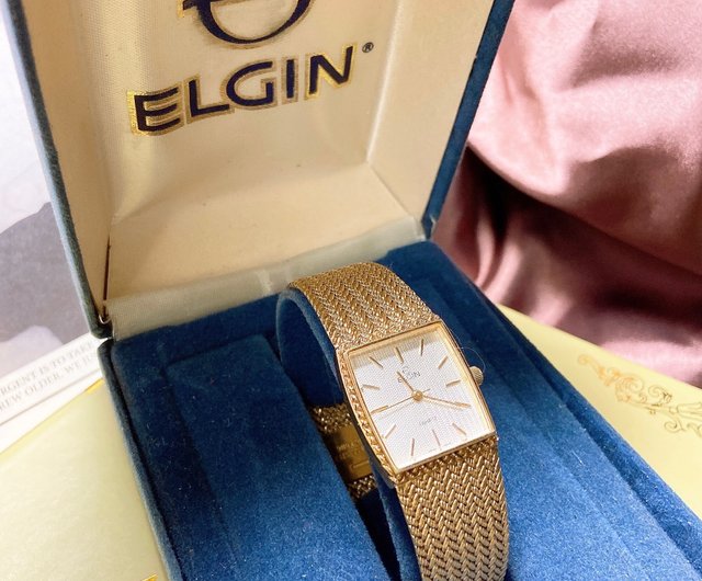 西洋アンティークジュエリー】1960年 ELGIN 調整式クオーツ 正常動作時計 元箱付き - ショップ noahark 腕時計 - Pinkoi