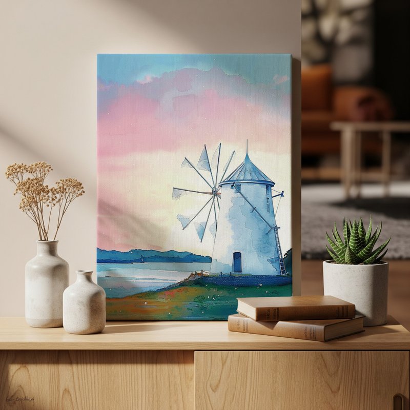 日本製帆布掛畫・小豆島、香川・日本風景・送禮、擺設 - 壁貼/牆壁裝飾 - 棉．麻 