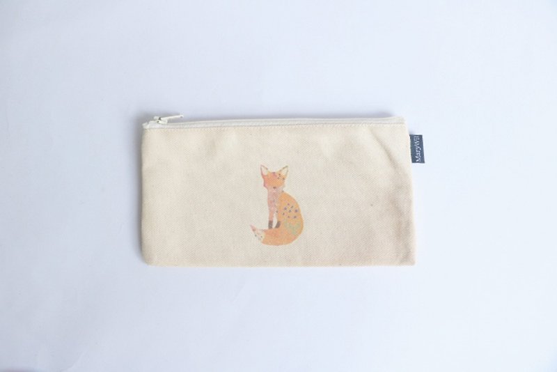 MaryWil pencil case/storage bag-little fox - กล่องดินสอ/ถุงดินสอ - ผ้าฝ้าย/ผ้าลินิน หลากหลายสี