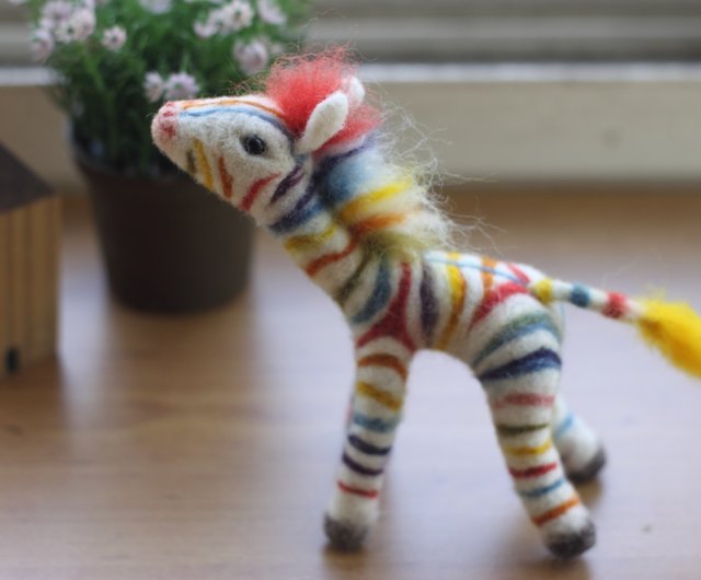 Plush Toy -19''L Floppy RAINBOW ZEBRA