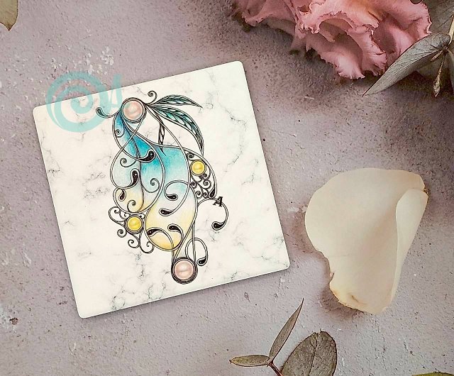 Zentangle Gemstone Art Coasters [Original 6 styles/Coasters/Art/Cultural  and Creative/Home Supplies] - Shop athenacreator Coasters - Pinkoi