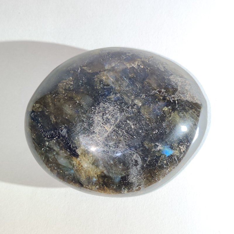 Labradorite moonstone colored light punched and shaped ornaments raw stone crystal cluster natural crystal crystal - ของวางตกแต่ง - คริสตัล 