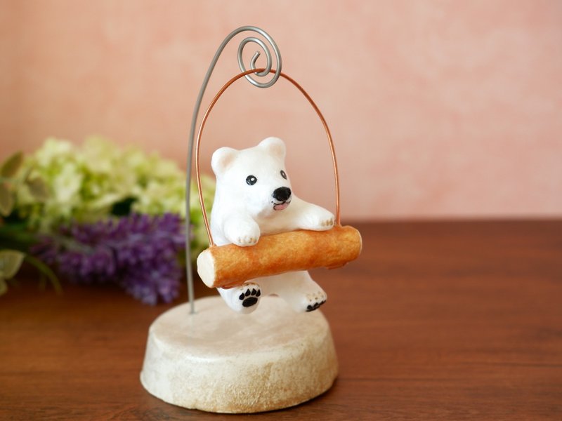 和紙インテリア　ゆらゆら揺れる子グマの吊り飾り　シロクマ　ホッキョクグマ - 擺飾/家飾品 - 其他材質 白色