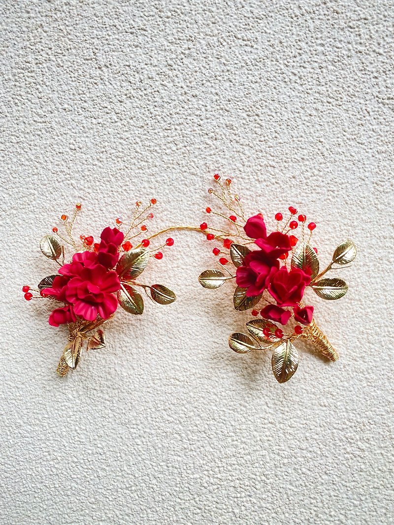 Isabell Hair Comb - Hair Accessories - Clay Red