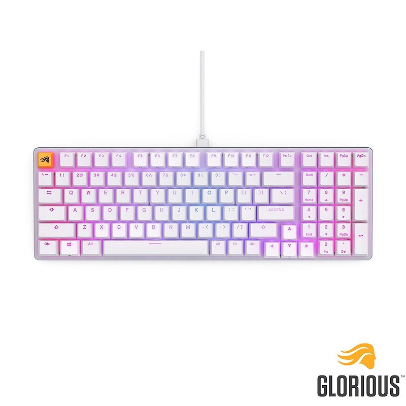 Glorious GMMK 2 96% RGB模組化機械式鍵盤 Fox軸 英文 - 白 - 電腦配件 - 鋁合金 白色