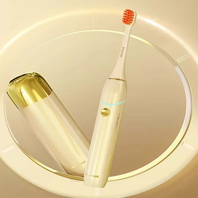 [Free Shipping] ROAMAN Electric Toothbrush Travel Disinfection and Sterilization Adult Sonic Gift Box Set - Toothbrushes & Oral Care - Other Materials Gold