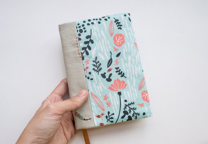 Jot of Ideas fabric A6 bookcover - Botanical Springtime - Notebooks & Journals - Cotton & Hemp Multicolor