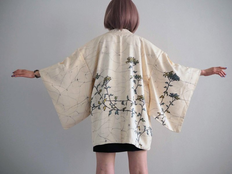 春季夾克、休閒奢華和服夾克 Haori、Fashion Japan、男女皆宜的 - 女大衣/外套 - 絲．絹 