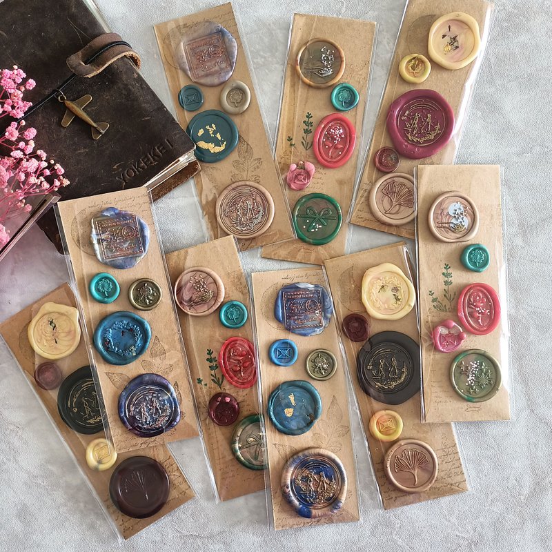 Handmade Handmade Fire Paint Wax Coin Kraft Bookmark Handmade Seal Wax