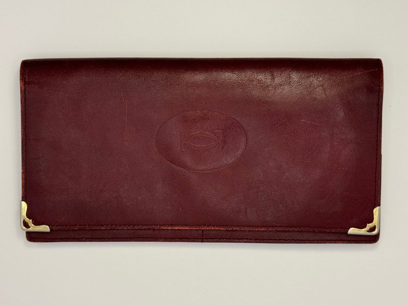 Antique Cartier lambskin long clip - Wallets - Genuine Leather Red