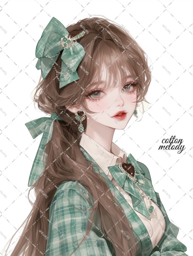 original sticker no.6682 人物ステッカー オリジナルステッカー 人物ステッカー 女の子ステッカー オリジナル人物ステッカー - 貼紙 - 紙 