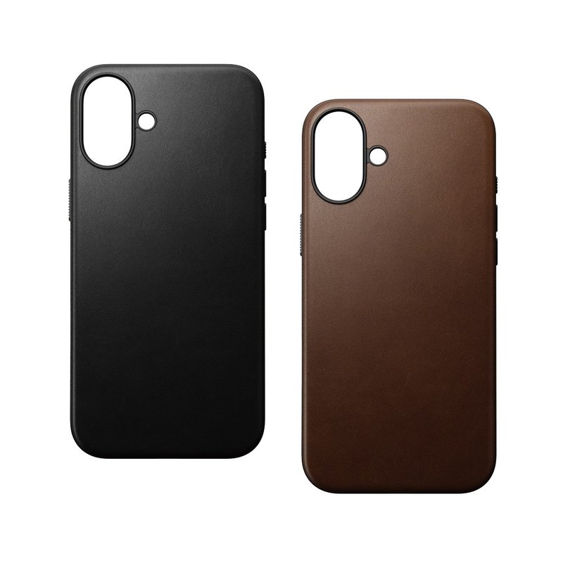 NOMAD iPhone 16 Plus 6.7-Modern Classic Leather Case - Phone Cases - Genuine Leather Brown