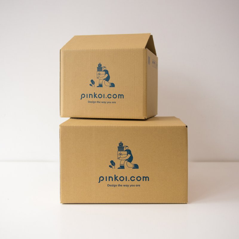 【僅供宅配寄送】Pinkoi 包裝紙箱 - 10 個 - 居家收納/收納盒/儲物盒 - 紙 卡其色