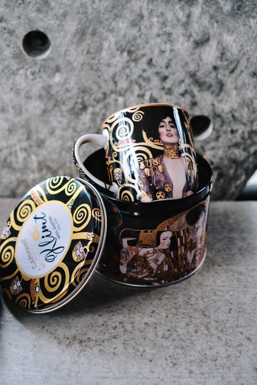 AM Art Shop Carmani 克林姆 茱蒂絲 馬克杯 鐵盒組