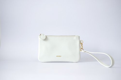 Adore Handmade leather Coin Purse / Small purse - Pearl White