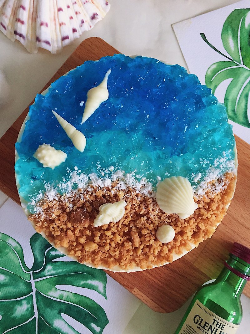 【MSM 】Ocean Heart Raw Cheesecake - เค้กและของหวาน - อาหารสด สีน้ำเงิน